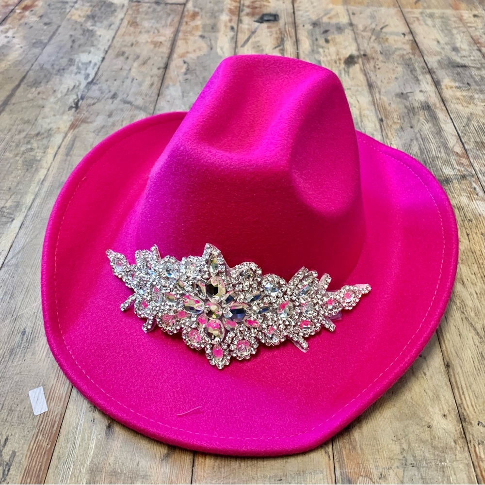 Rhinestone Bling emblem Western cowboy hat